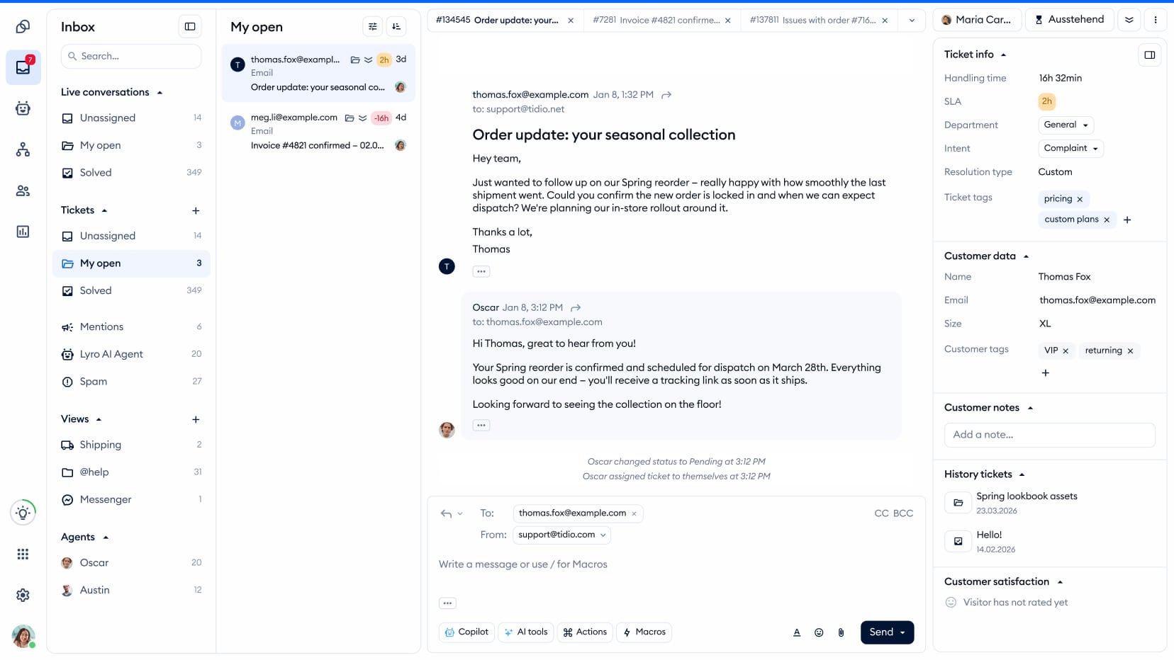 AI customer support platform